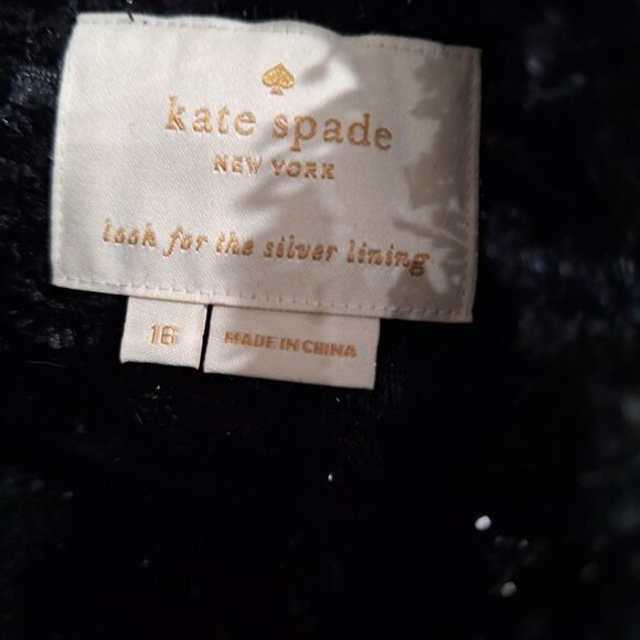 kate spade black sparkly tweed open cardigan jacket 16 - Picture 5 of 8